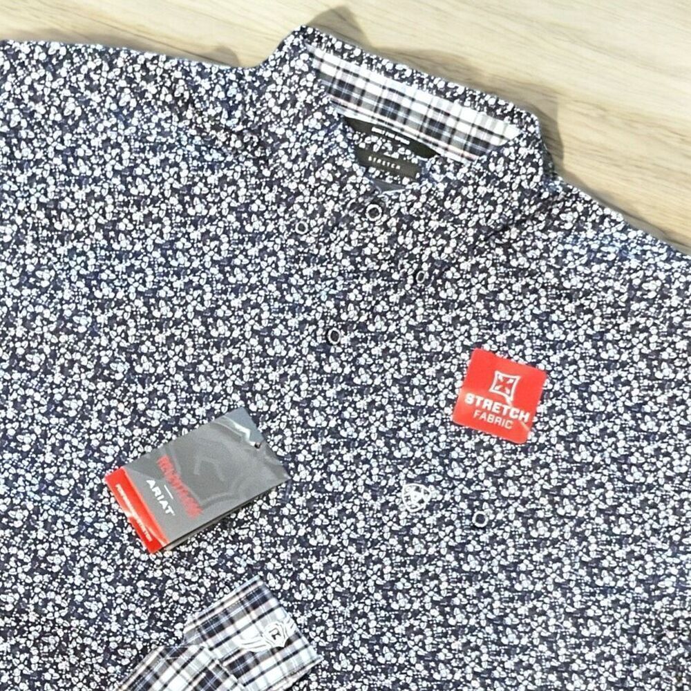 Ariat Relentless Stretch Mens‎ L Shirt Ditsy Floral Button Down Long Sleeve